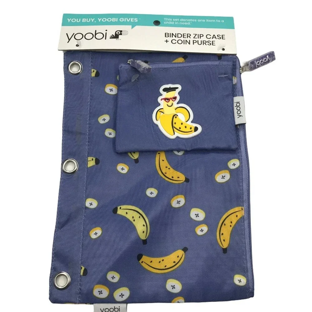 Yoobi Binder Zip Case and Coin Purse New